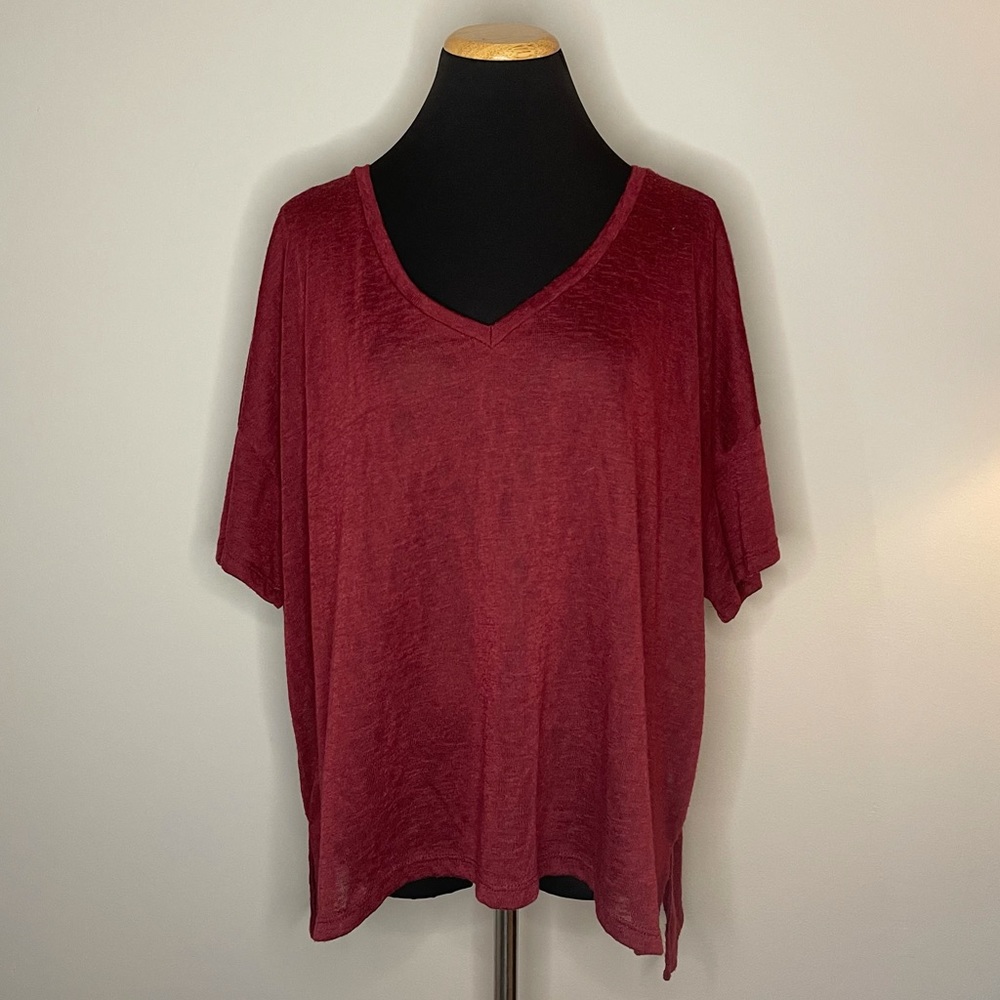Burgundy Corner Clothing Top